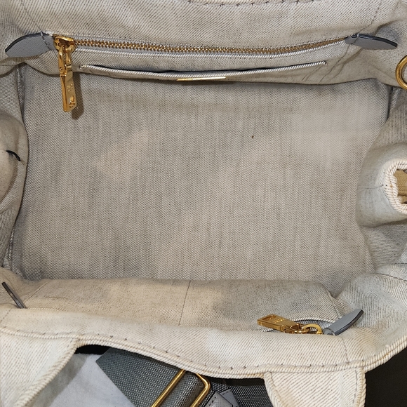 Medium Prada Canapa Gray Canvas Tote Bag - Picture 8 of 8